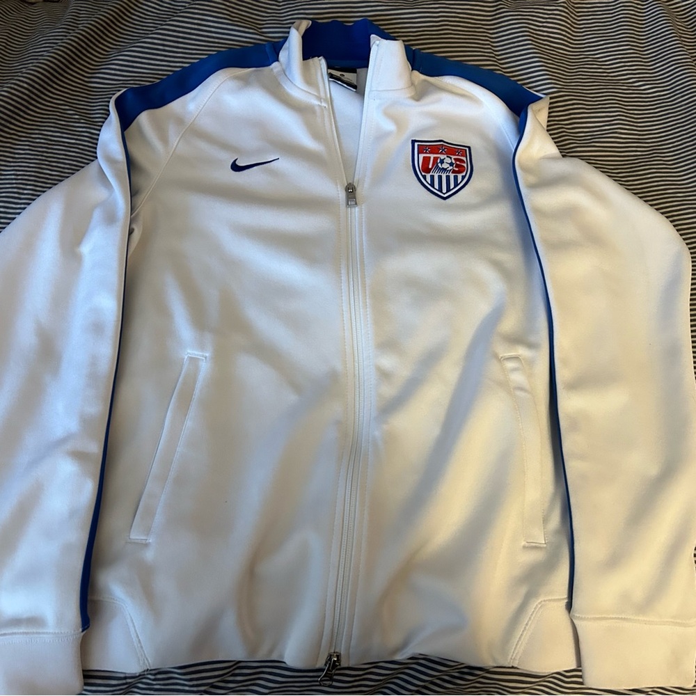 Nike US Soccer Zip-Up Training/Warm-Up Jacket - White/Blue - Size “Men’s” Medium